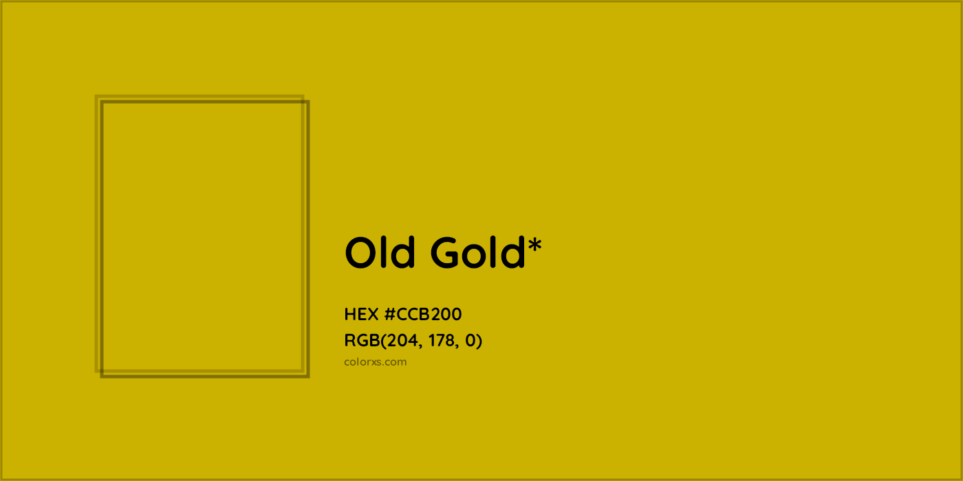 HEX #CCB200 Color Name, Color Code, Palettes, Similar Paints, Images