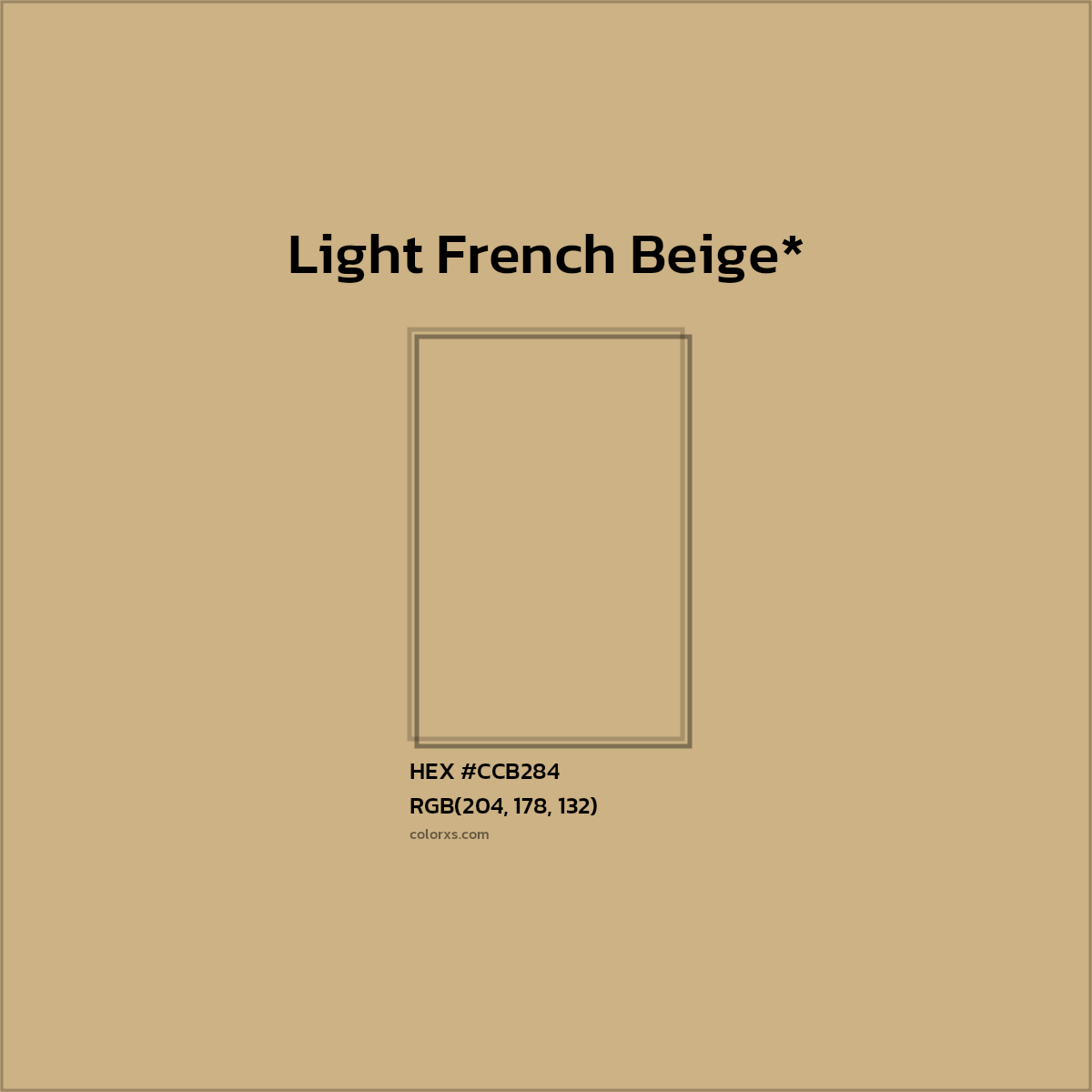 HEX #CCB284 Color Name, Color Code, Palettes, Similar Paints, Images