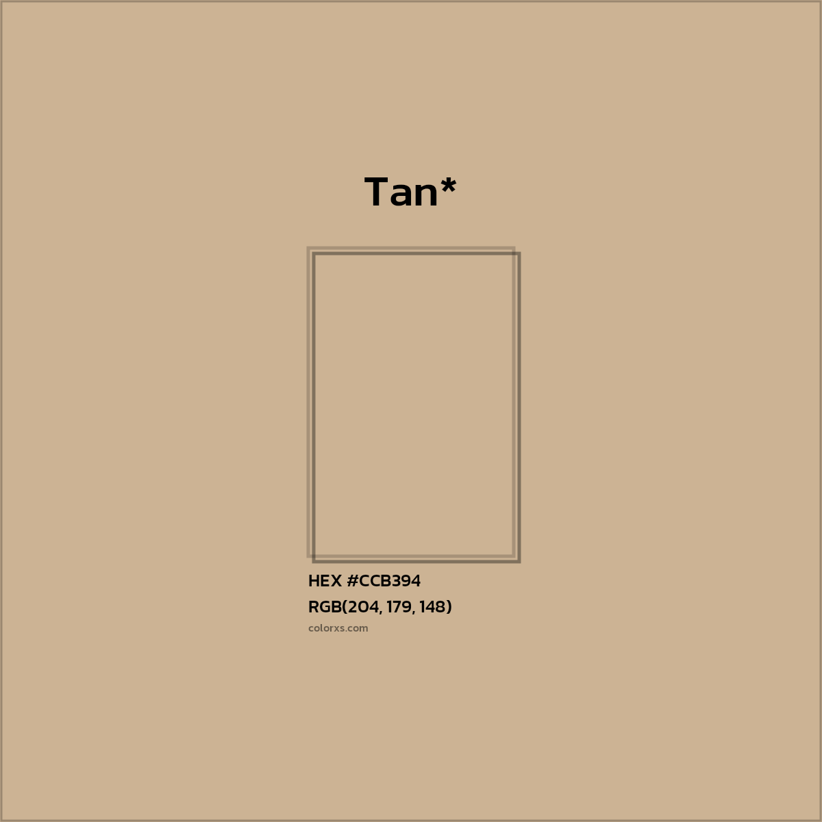HEX #CCB394 Color Name, Color Code, Palettes, Similar Paints, Images