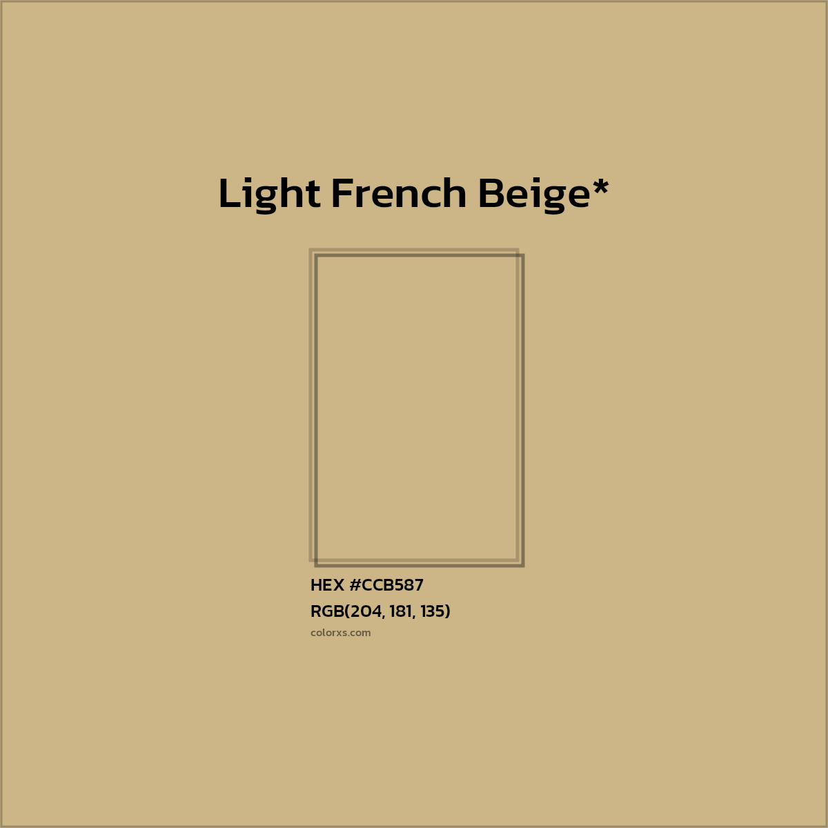 HEX #CCB587 Color Name, Color Code, Palettes, Similar Paints, Images