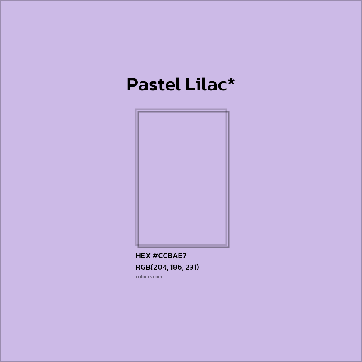 HEX #CCBAE7 Color Name, Color Code, Palettes, Similar Paints, Images