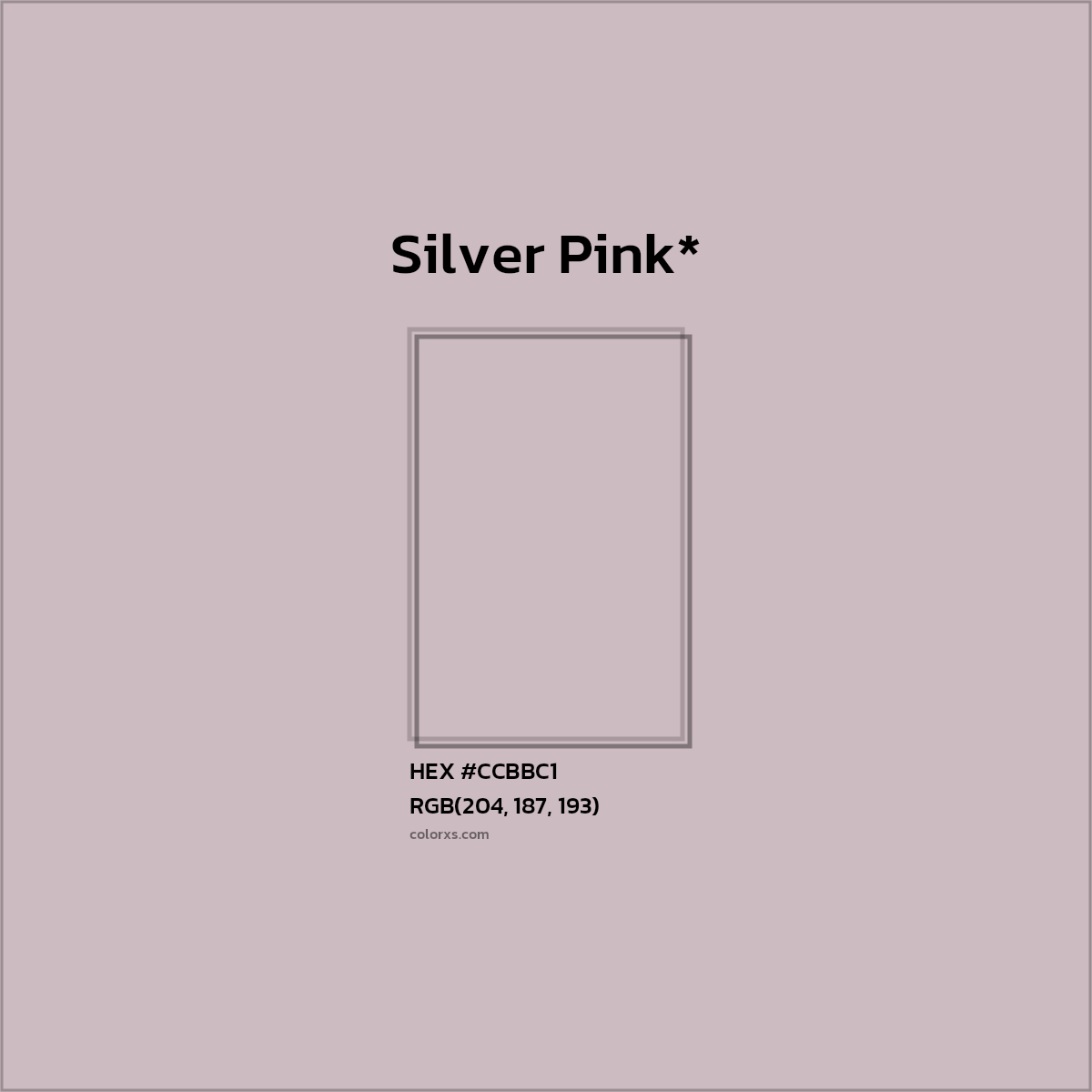 HEX #CCBBC1 Color Name, Color Code, Palettes, Similar Paints, Images