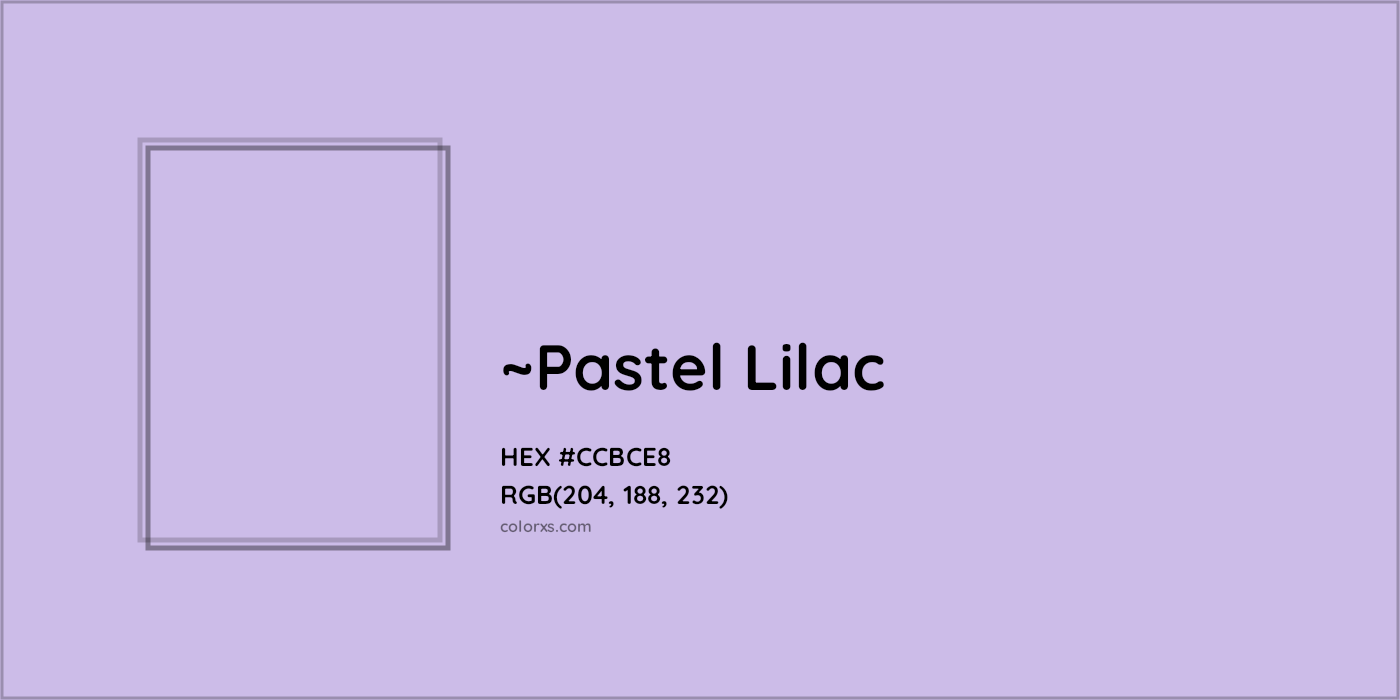 HEX #CCBCE8 Color Name, Color Code, Palettes, Similar Paints, Images