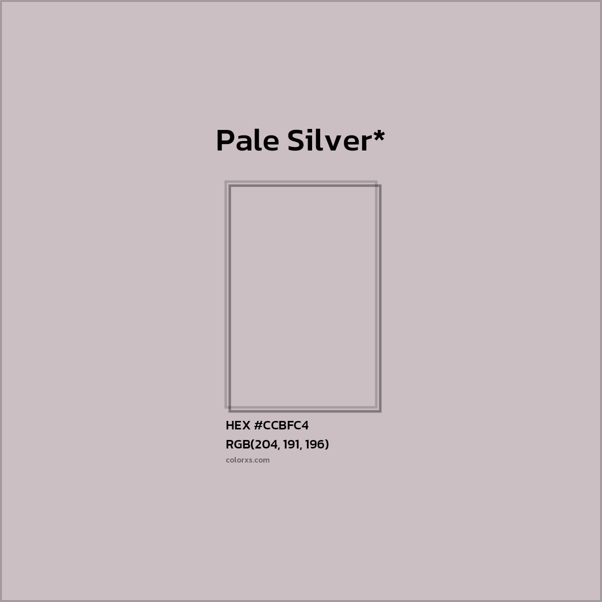 HEX #CCBFC4 Color Name, Color Code, Palettes, Similar Paints, Images