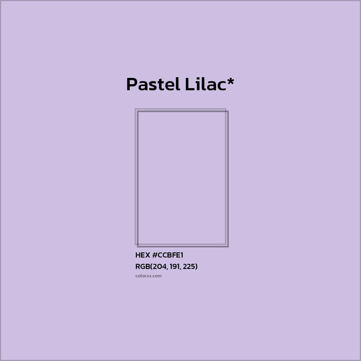 HEX #CCBFE1 Color Name, Color Code, Palettes, Similar Paints, Images
