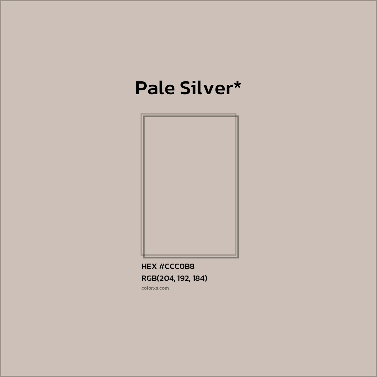 HEX #CCC0B8 Color Name, Color Code, Palettes, Similar Paints, Images
