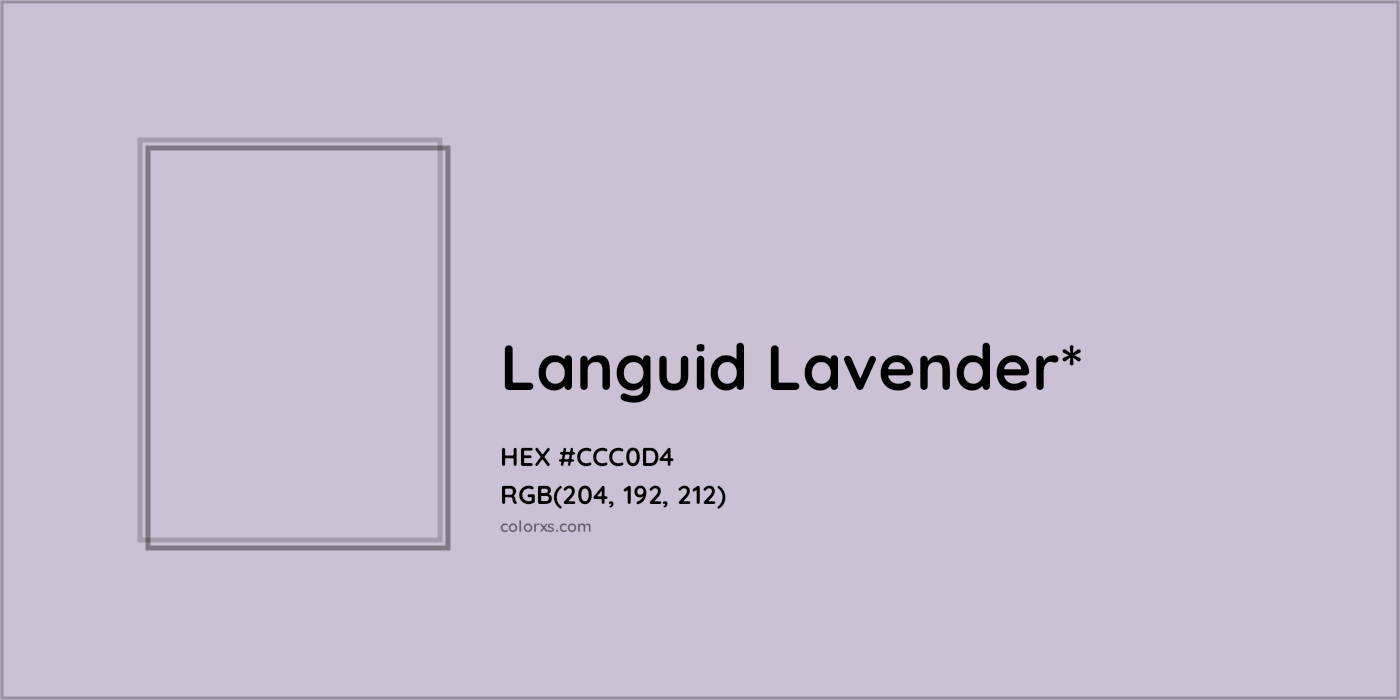 HEX #CCC0D4 Color Name, Color Code, Palettes, Similar Paints, Images