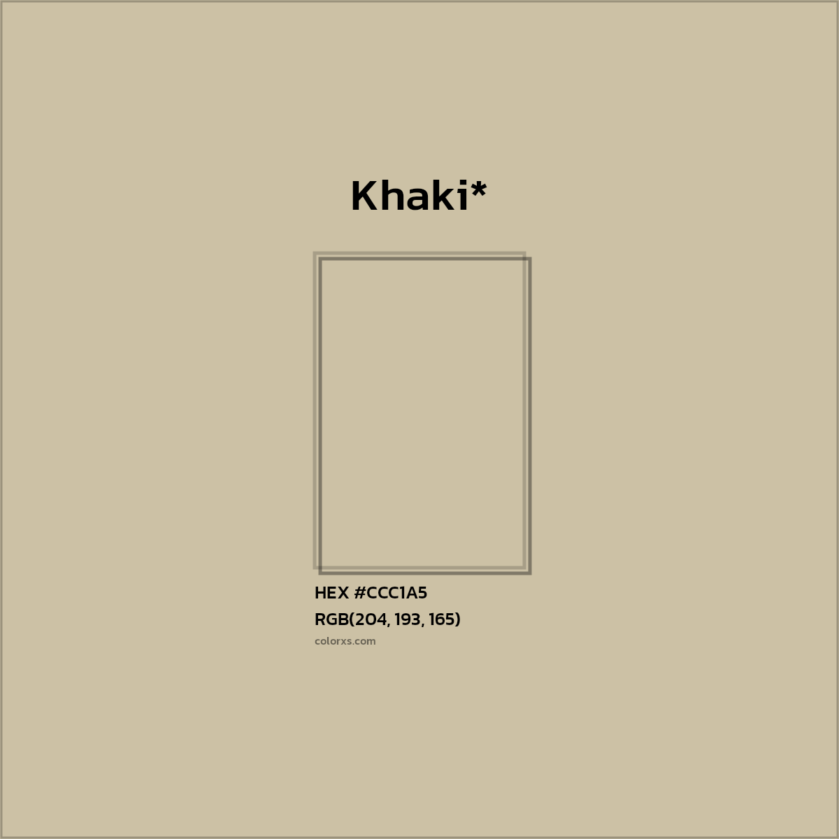 HEX #CCC1A5 Color Name, Color Code, Palettes, Similar Paints, Images