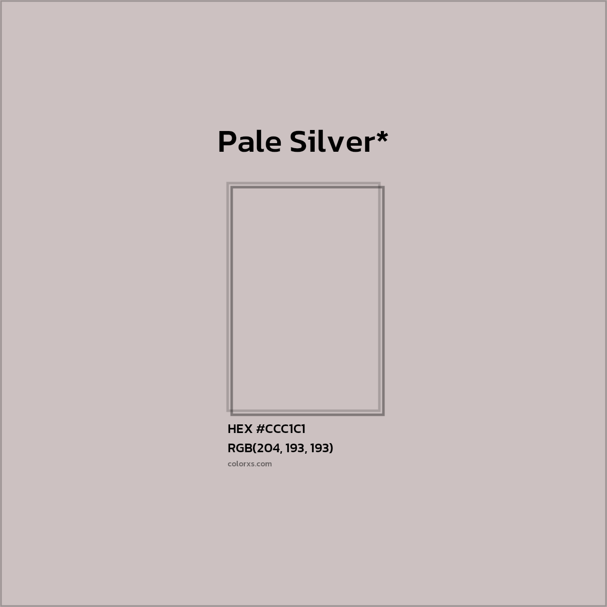 HEX #CCC1C1 Color Name, Color Code, Palettes, Similar Paints, Images