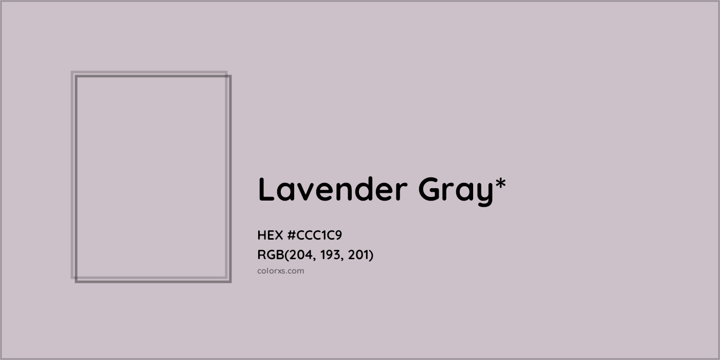 HEX #CCC1C9 Color Name, Color Code, Palettes, Similar Paints, Images