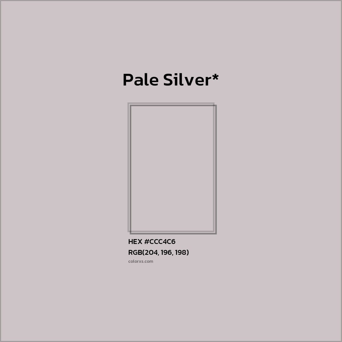 HEX #CCC4C6 Color Name, Color Code, Palettes, Similar Paints, Images