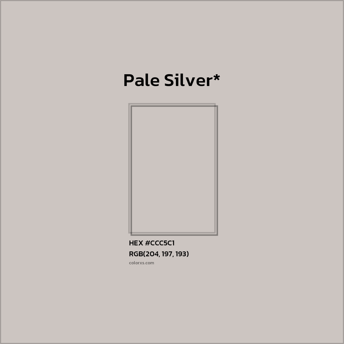 HEX #CCC5C1 Color Name, Color Code, Palettes, Similar Paints, Images