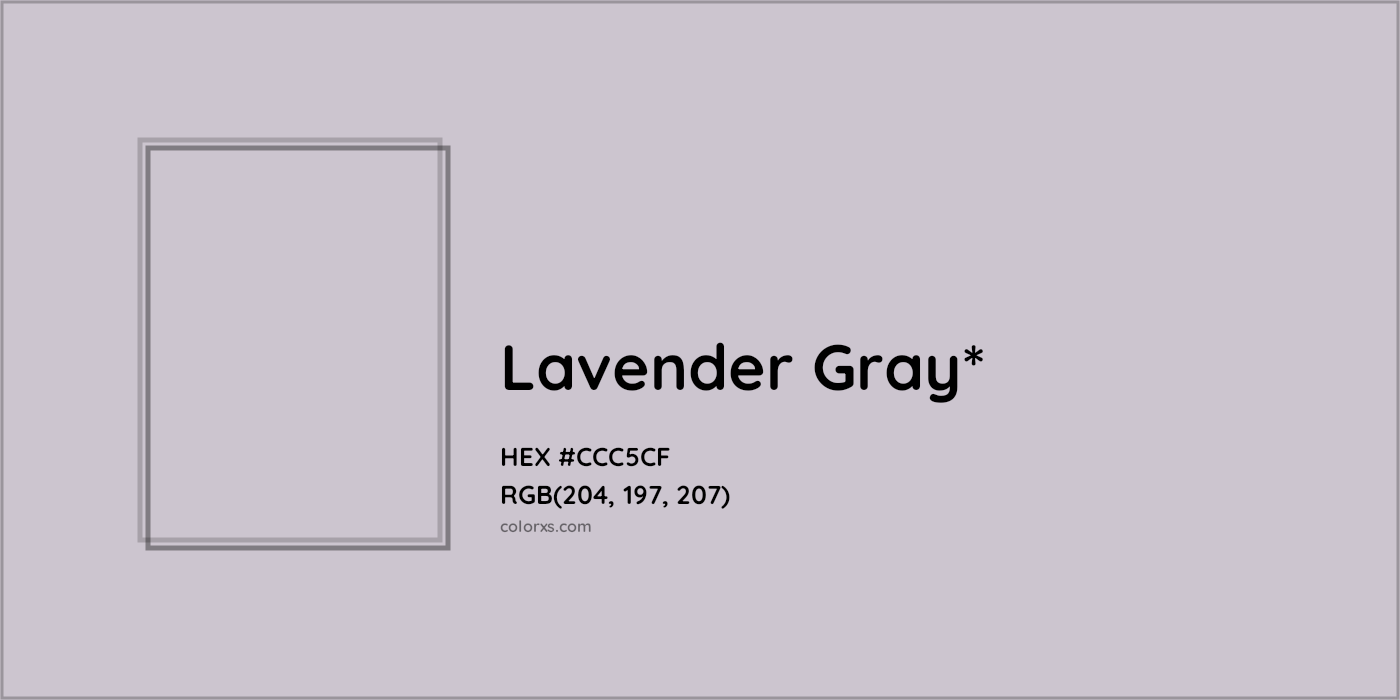 HEX #CCC5CF Color Name, Color Code, Palettes, Similar Paints, Images