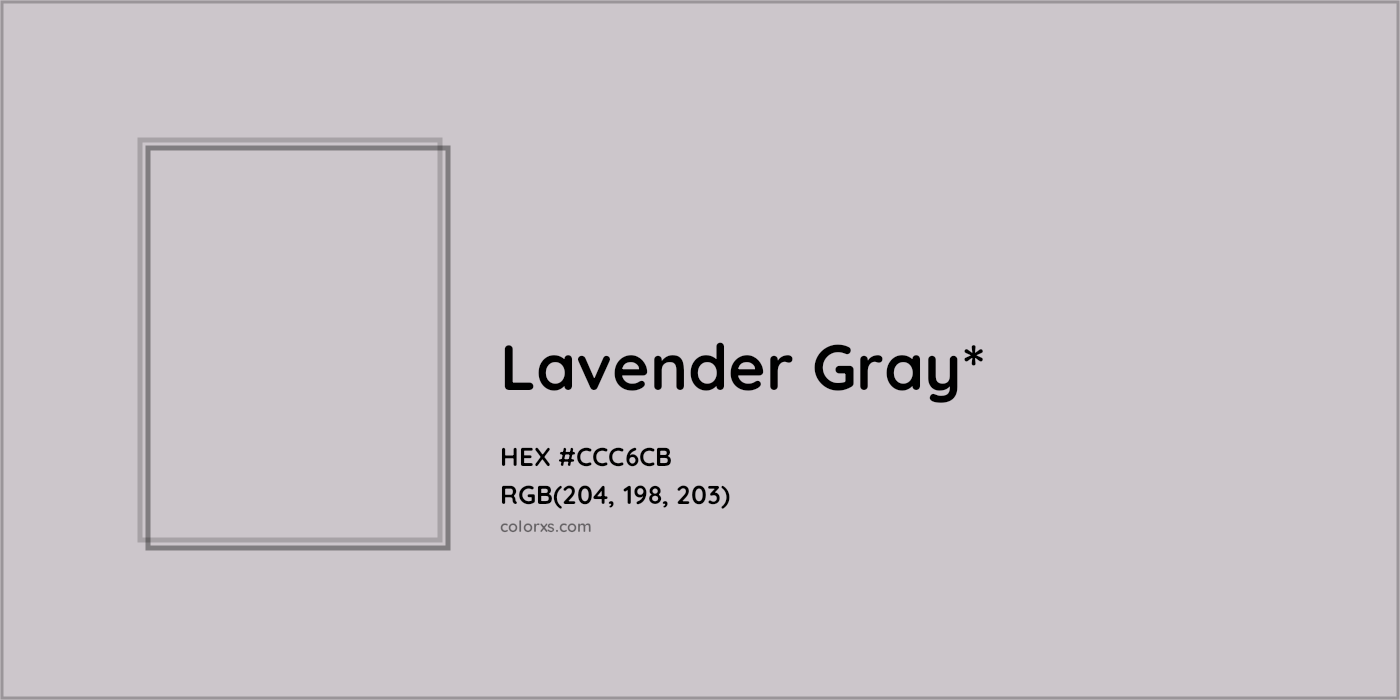HEX #CCC6CB Color Name, Color Code, Palettes, Similar Paints, Images