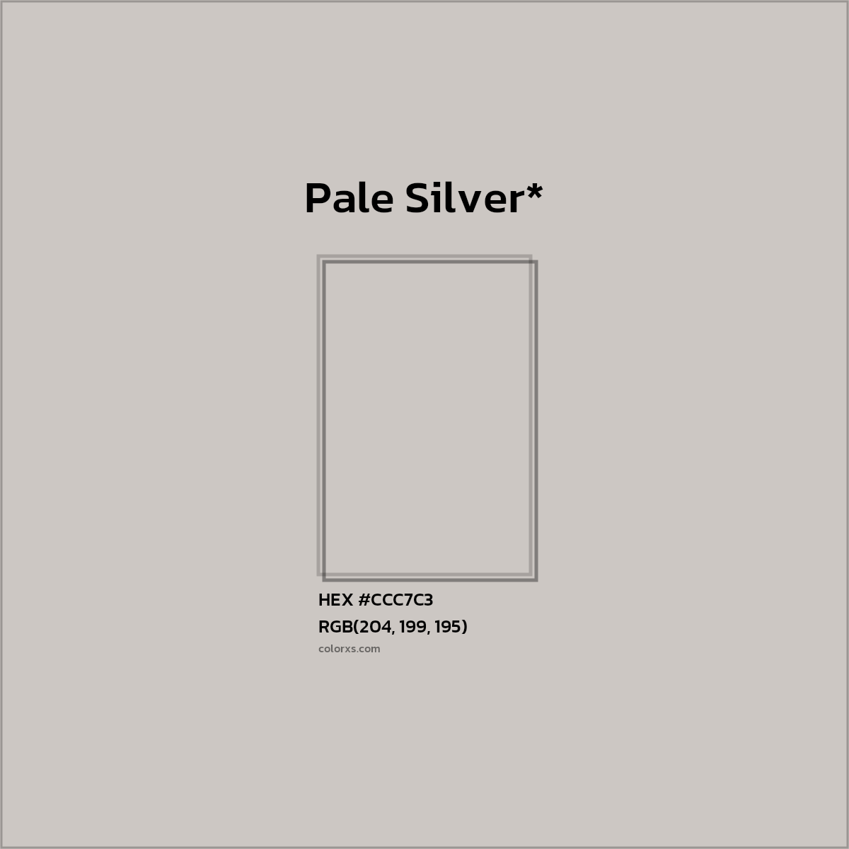 HEX #CCC7C3 Color Name, Color Code, Palettes, Similar Paints, Images