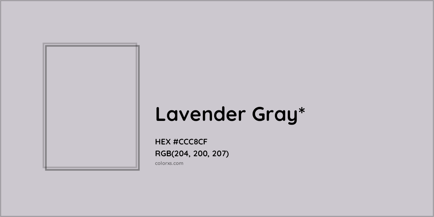 HEX #CCC8CF Color Name, Color Code, Palettes, Similar Paints, Images