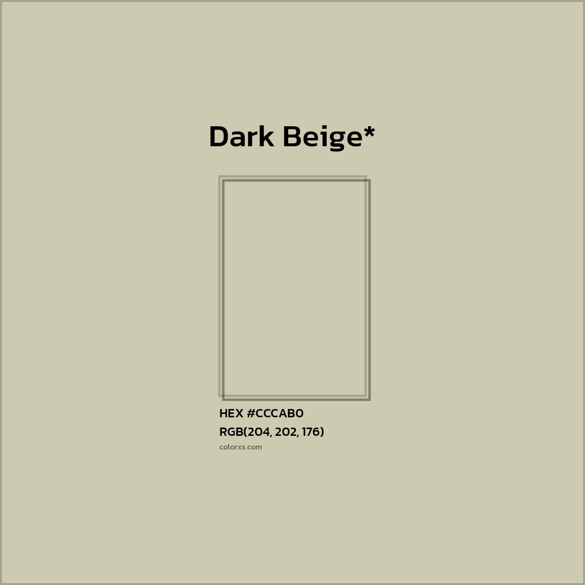 HEX #CCCAB0 Color Name, Color Code, Palettes, Similar Paints, Images