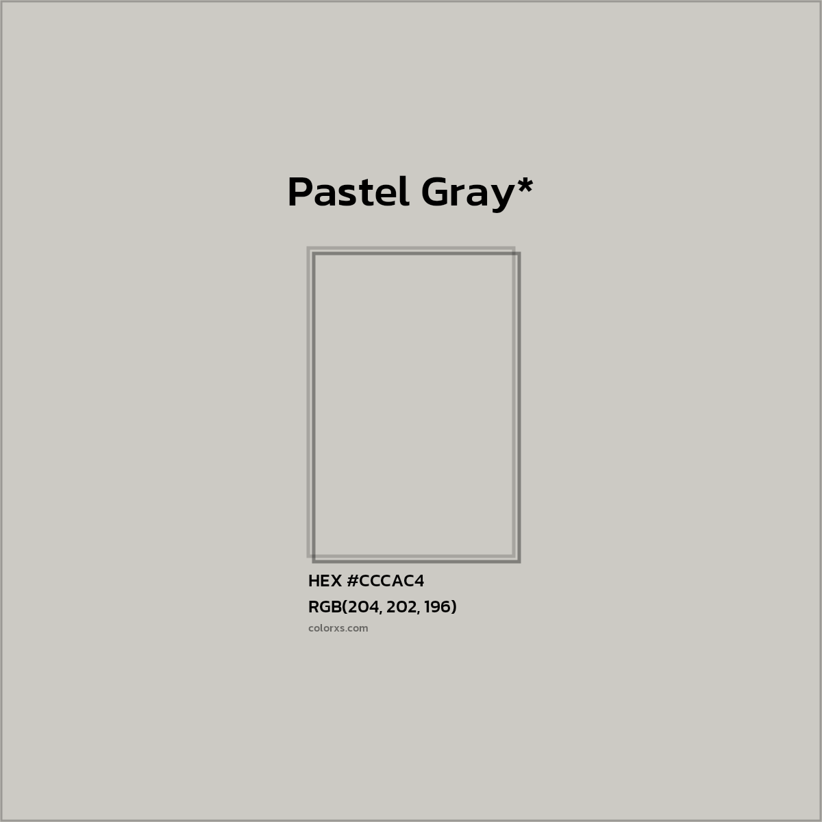 HEX #CCCAC4 Color Name, Color Code, Palettes, Similar Paints, Images
