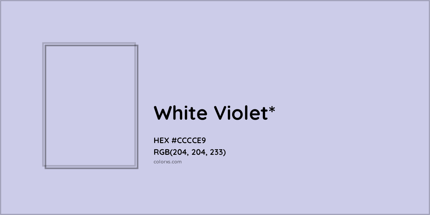 HEX #CCCCE9 Color Name, Color Code, Palettes, Similar Paints, Images