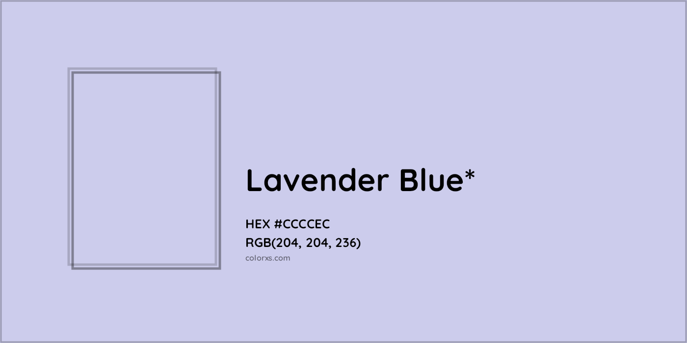 HEX #CCCCEC Color Name, Color Code, Palettes, Similar Paints, Images