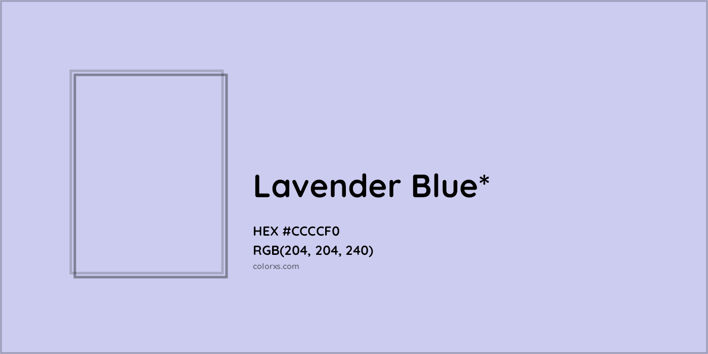 HEX #CCCCF0 Color Name, Color Code, Palettes, Similar Paints, Images