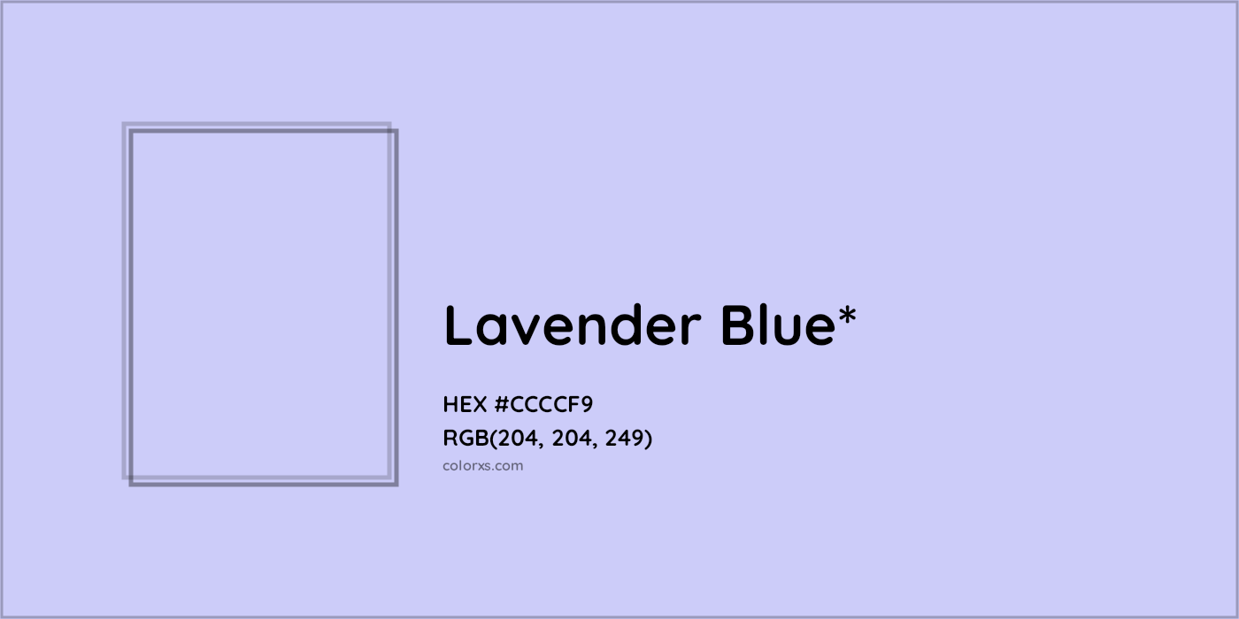 HEX #CCCCF9 Color Name, Color Code, Palettes, Similar Paints, Images