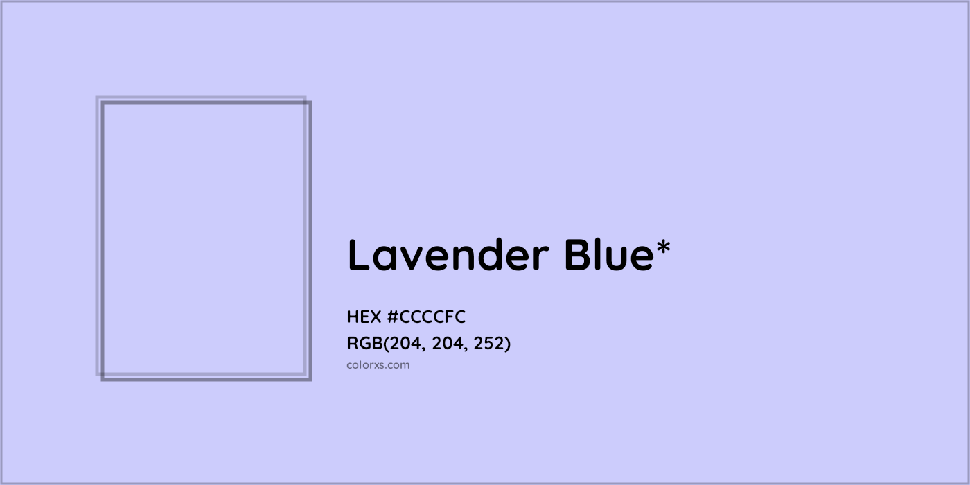 HEX #CCCCFC Color Name, Color Code, Palettes, Similar Paints, Images