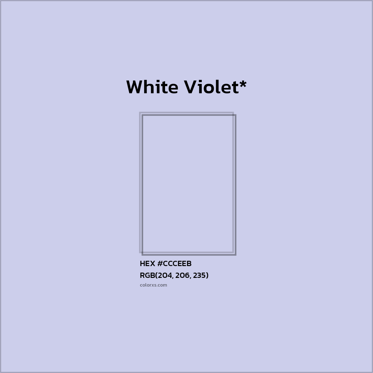 HEX #CCCEEB Color Name, Color Code, Palettes, Similar Paints, Images