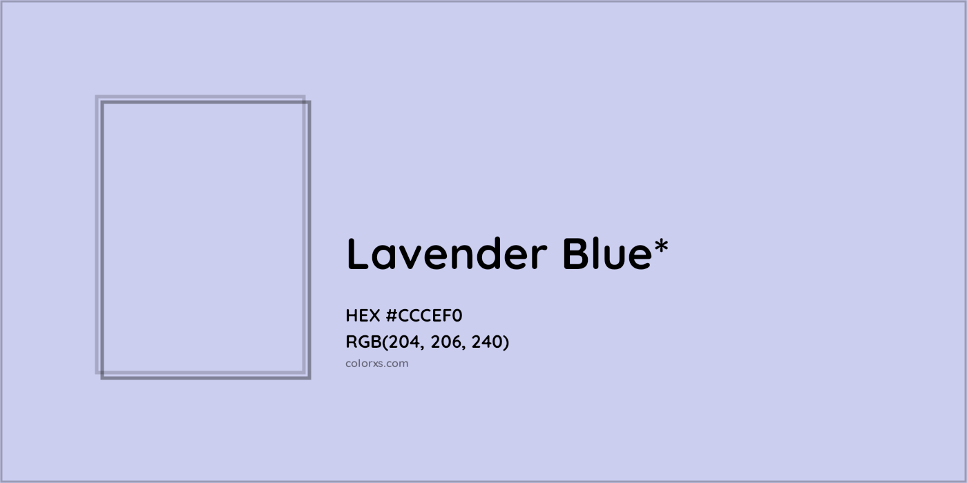 HEX #CCCEF0 Color Name, Color Code, Palettes, Similar Paints, Images