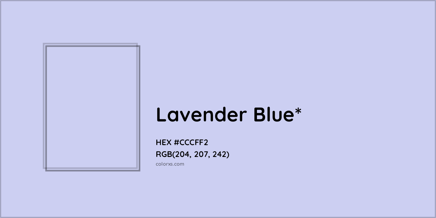 HEX #CCCFF2 Color Name, Color Code, Palettes, Similar Paints, Images