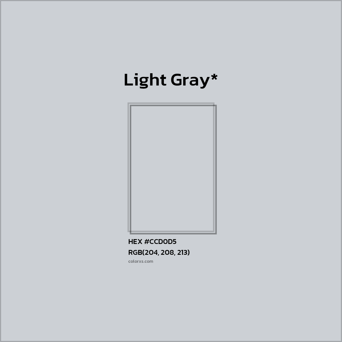 HEX #CCD0D5 Color Name, Color Code, Palettes, Similar Paints, Images