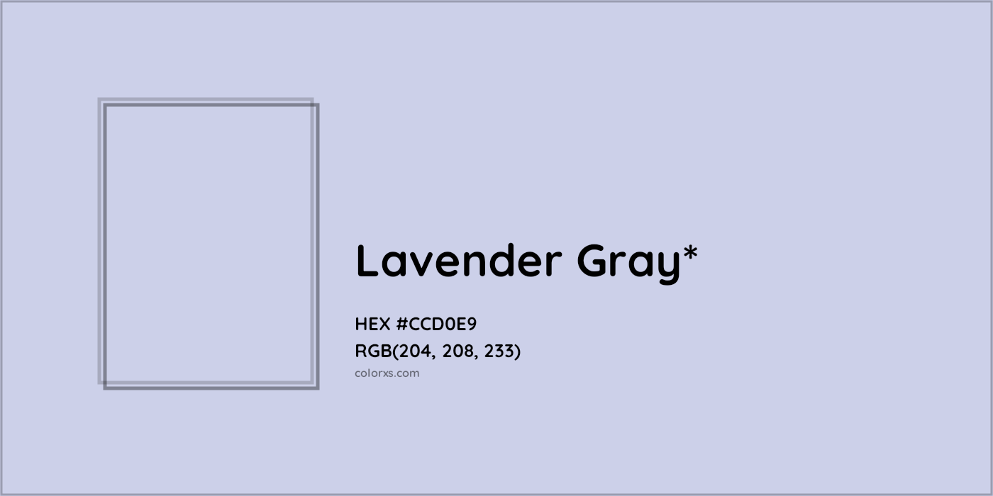 HEX #CCD0E9 Color Name, Color Code, Palettes, Similar Paints, Images