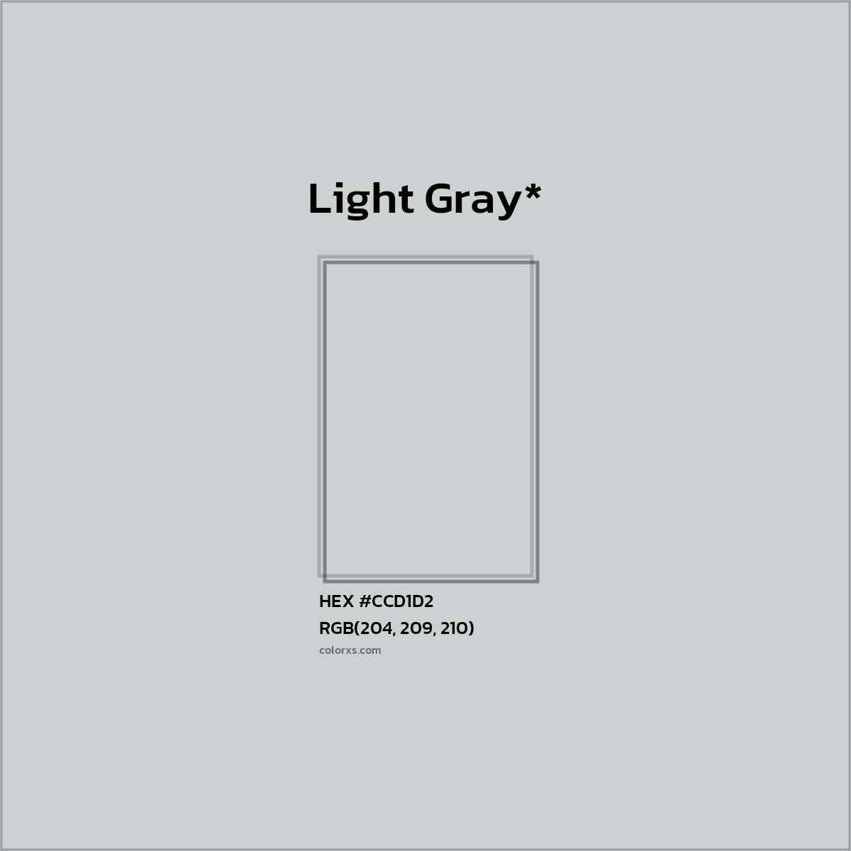 HEX #CCD1D2 Color Name, Color Code, Palettes, Similar Paints, Images