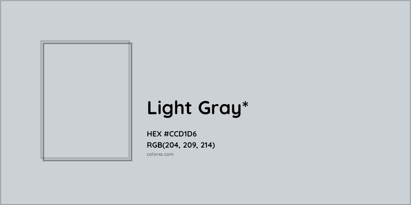 HEX #CCD1D6 Color Name, Color Code, Palettes, Similar Paints, Images