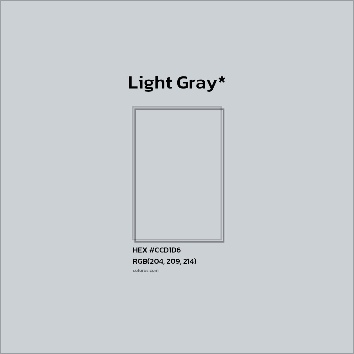 HEX #CCD1D6 Color Name, Color Code, Palettes, Similar Paints, Images