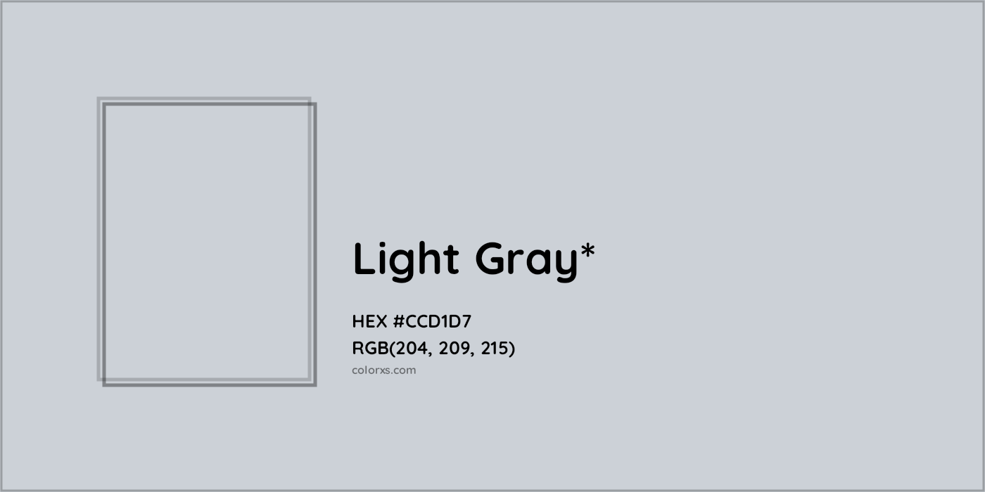 HEX #CCD1D7 Color Name, Color Code, Palettes, Similar Paints, Images