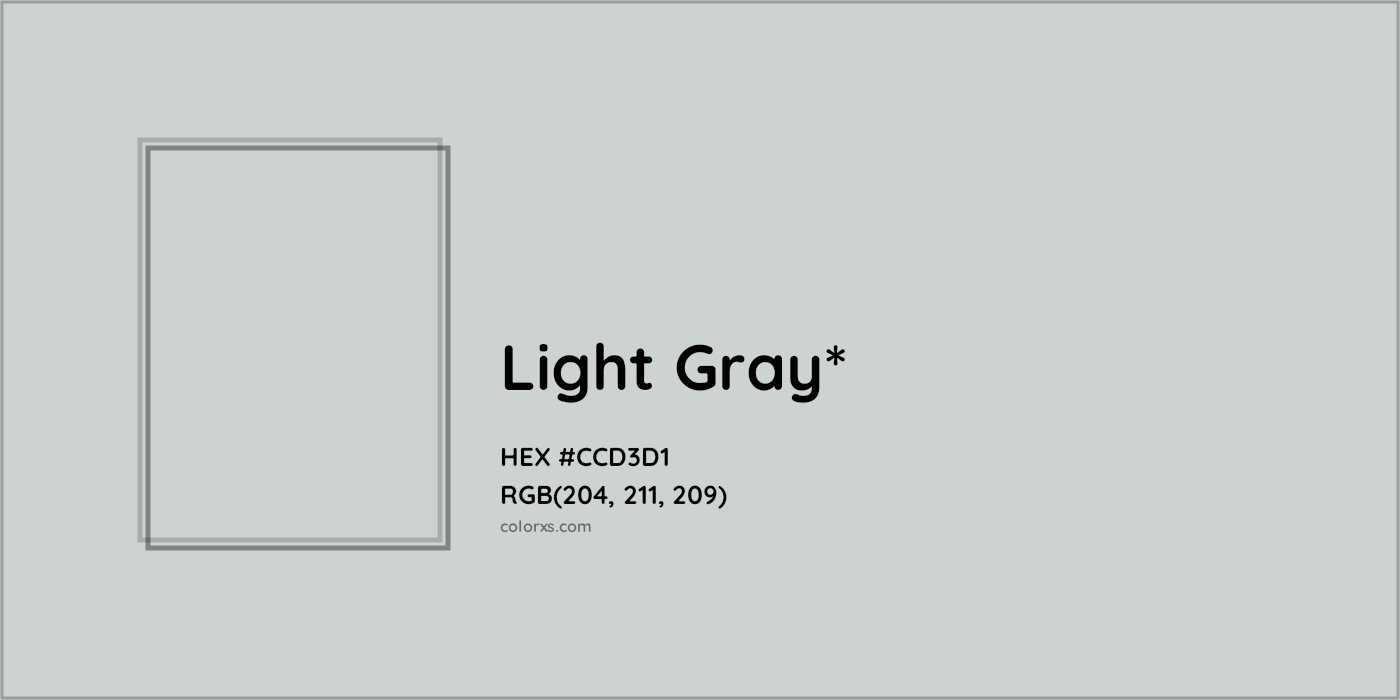 HEX #CCD3D1 Color Name, Color Code, Palettes, Similar Paints, Images