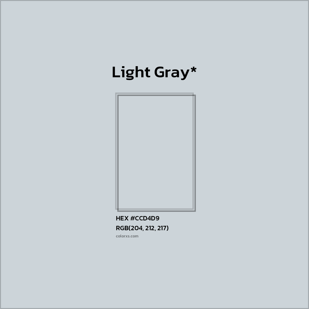HEX #CCD4D9 Color Name, Color Code, Palettes, Similar Paints, Images