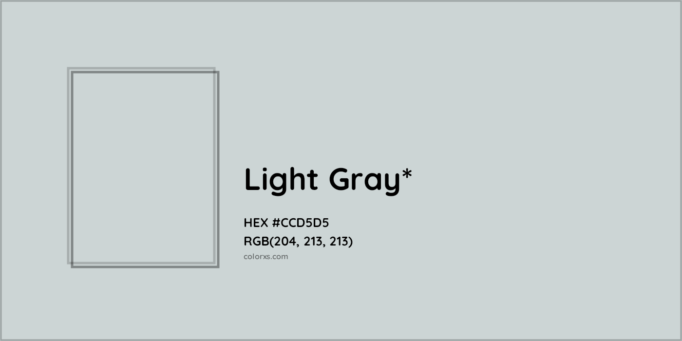 HEX #CCD5D5 Color Name, Color Code, Palettes, Similar Paints, Images