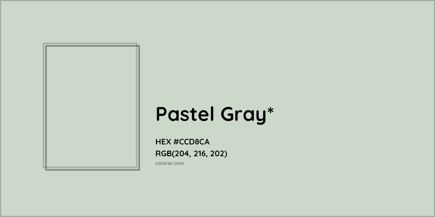 HEX #CCD8CA Color Name, Color Code, Palettes, Similar Paints, Images