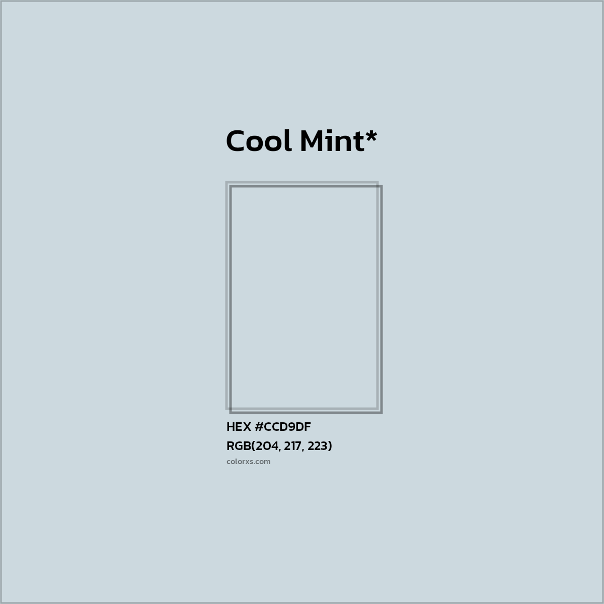 HEX #CCD9DF Color Name, Color Code, Palettes, Similar Paints, Images