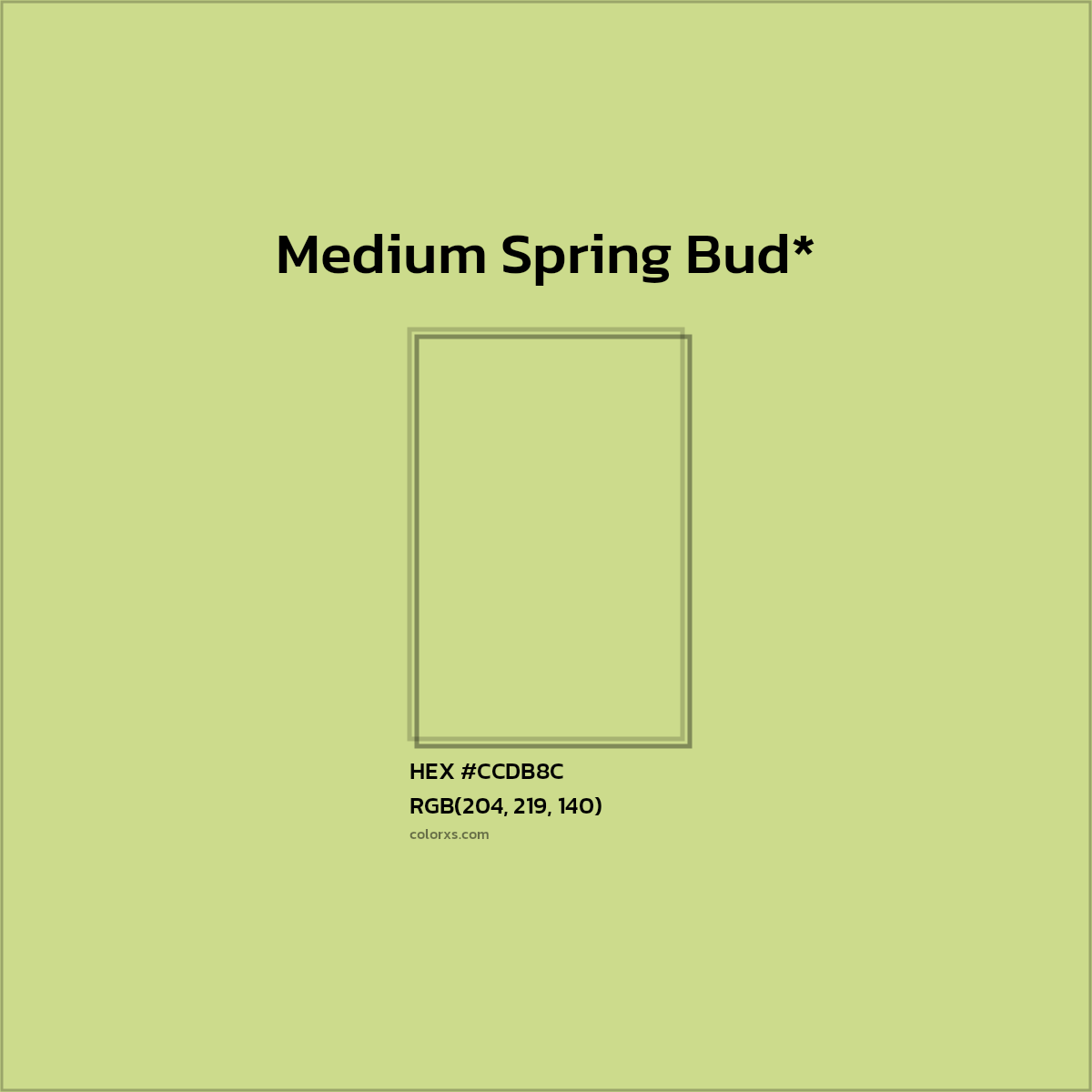 HEX #CCDB8C Color Name, Color Code, Palettes, Similar Paints, Images