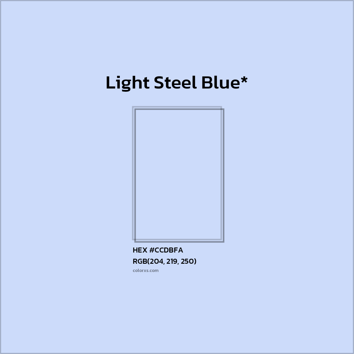 HEX #CCDBFA Color Name, Color Code, Palettes, Similar Paints, Images