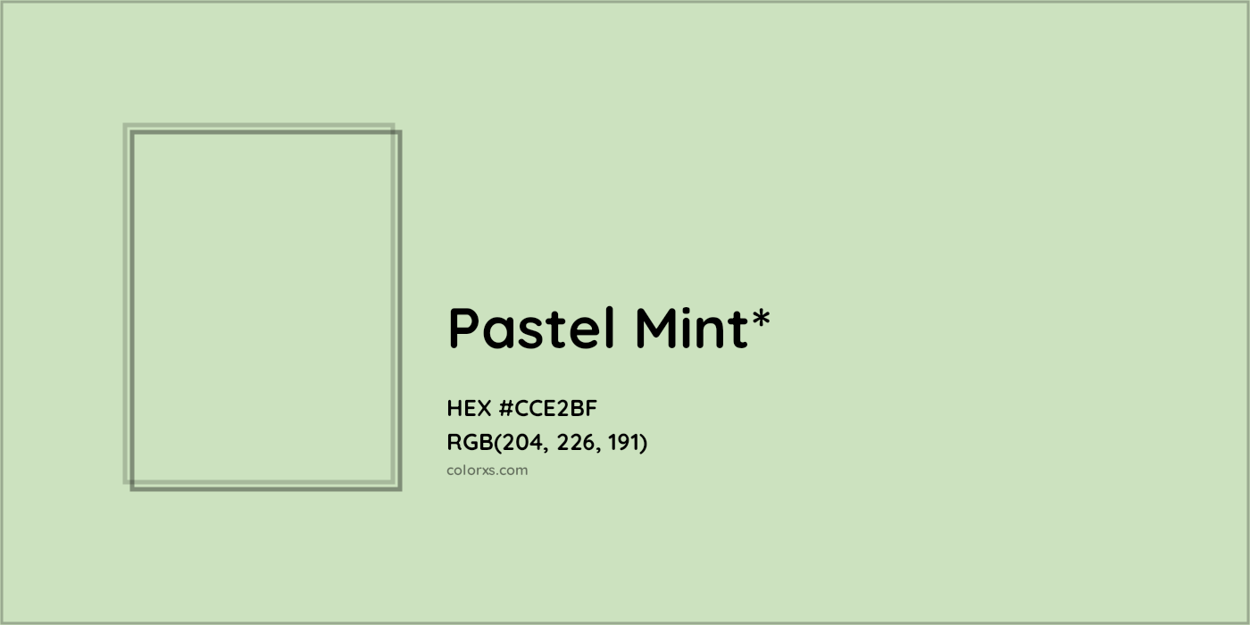 HEX #CCE2BF Color Name, Color Code, Palettes, Similar Paints, Images