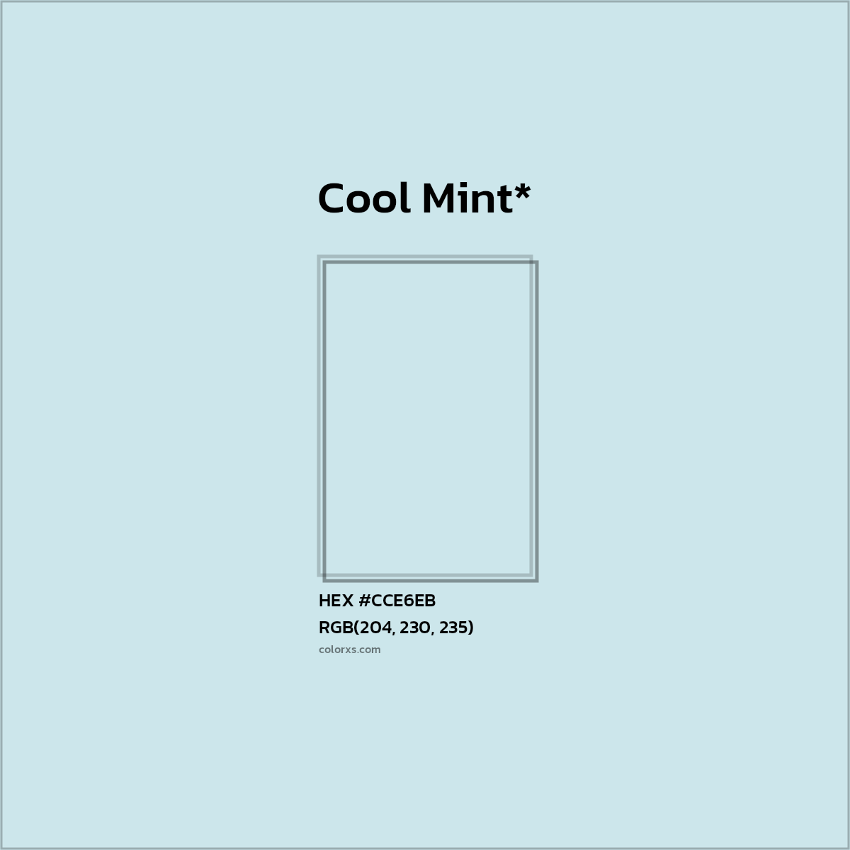HEX #CCE6EB Color Name, Color Code, Palettes, Similar Paints, Images