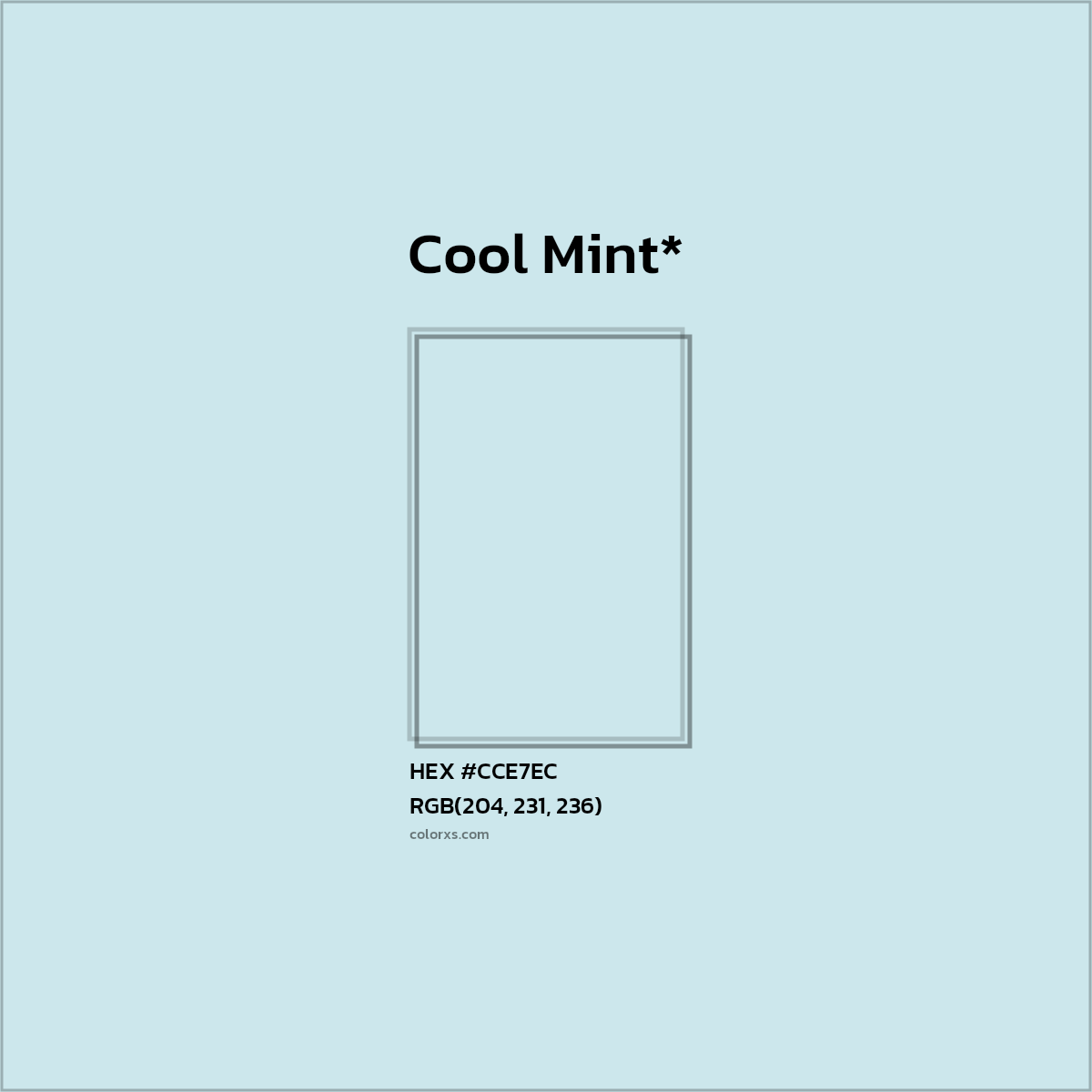 HEX #CCE7EC Color Name, Color Code, Palettes, Similar Paints, Images