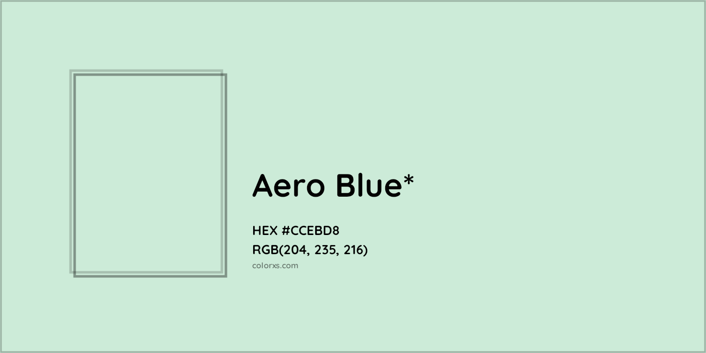 HEX #CCEBD8 Color Name, Color Code, Palettes, Similar Paints, Images