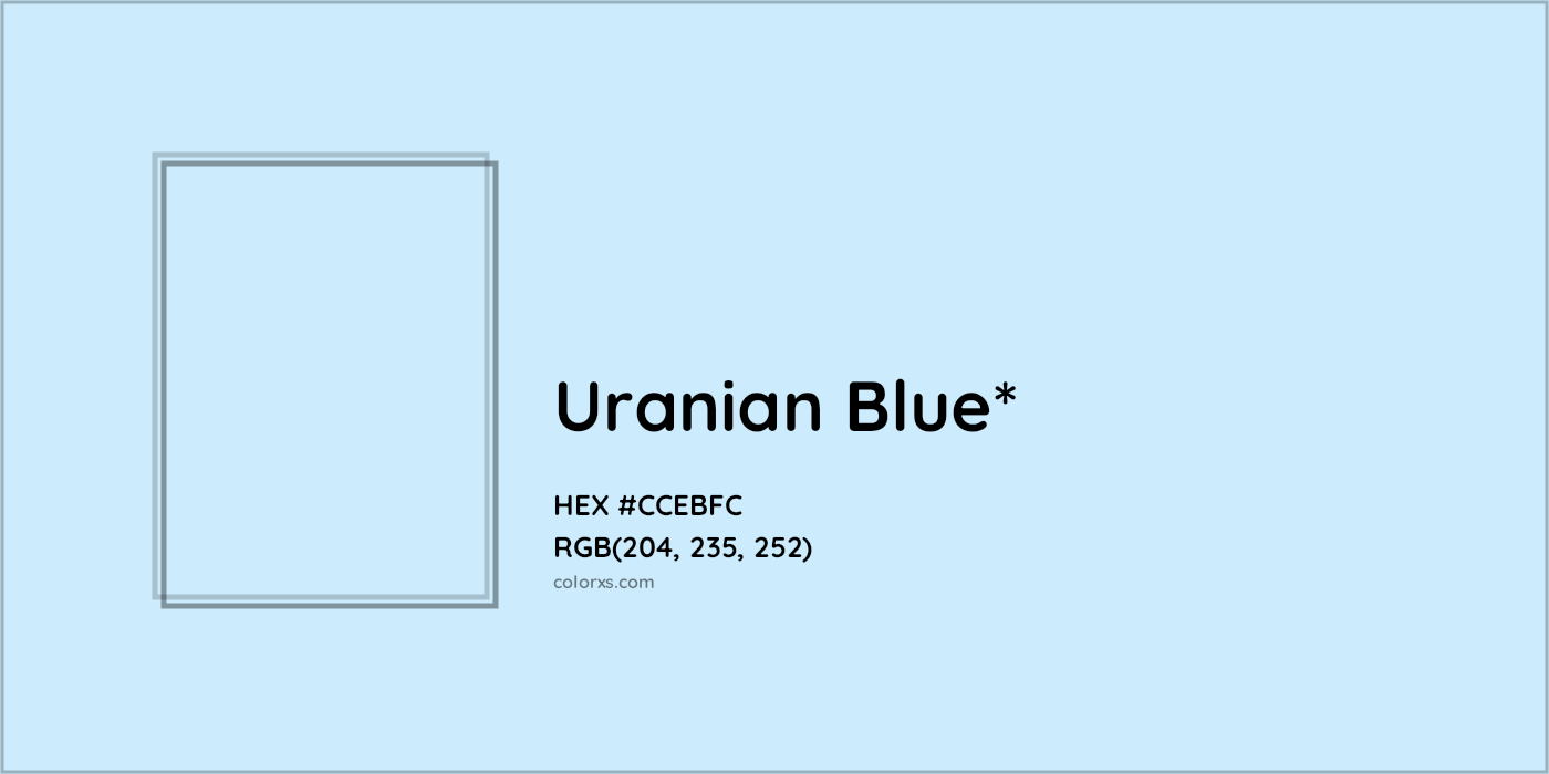 HEX #CCEBFC Color Name, Color Code, Palettes, Similar Paints, Images