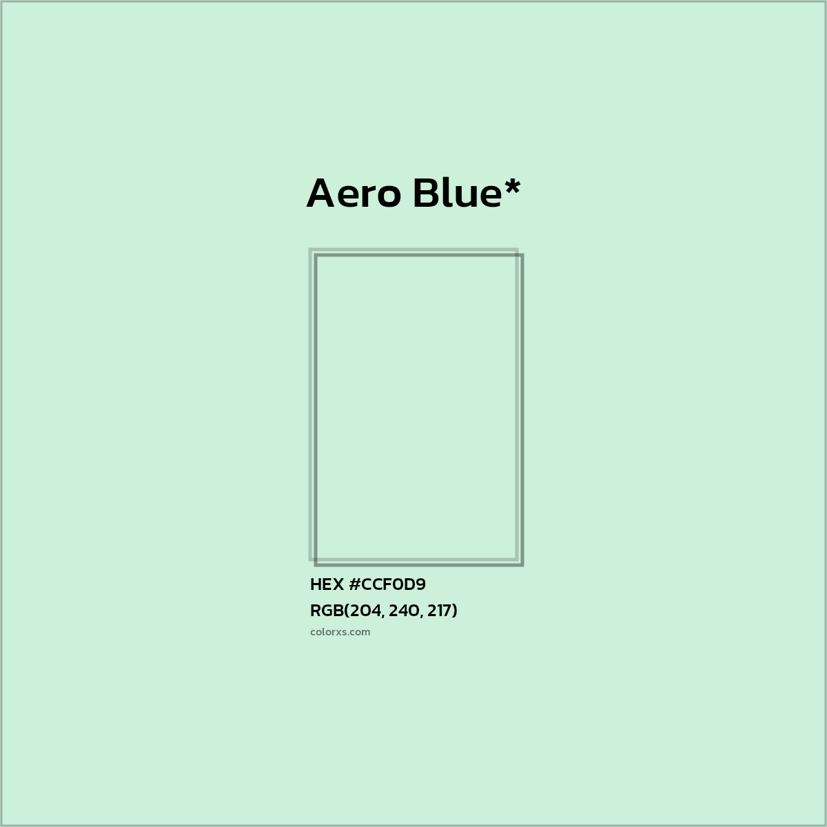 HEX #CCF0D9 Color Name, Color Code, Palettes, Similar Paints, Images
