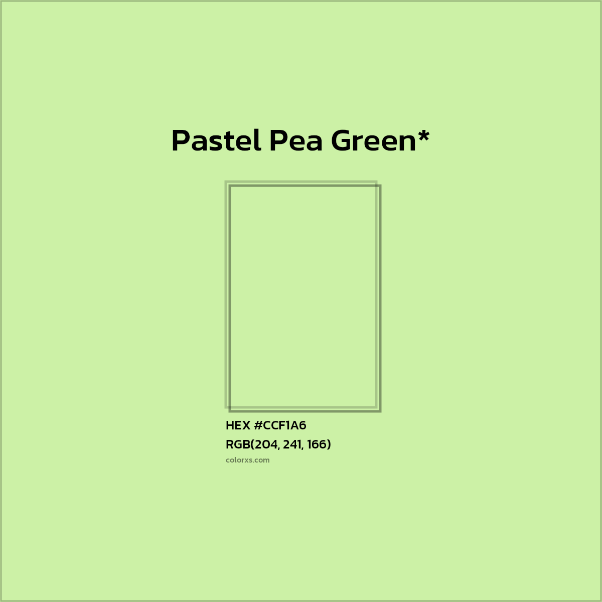 HEX #CCF1A6 Color Name, Color Code, Palettes, Similar Paints, Images